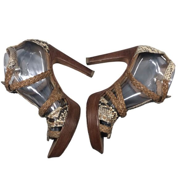 Alexandre Birman snakeskin print heels size 10 (41) - Picture 4 of 10